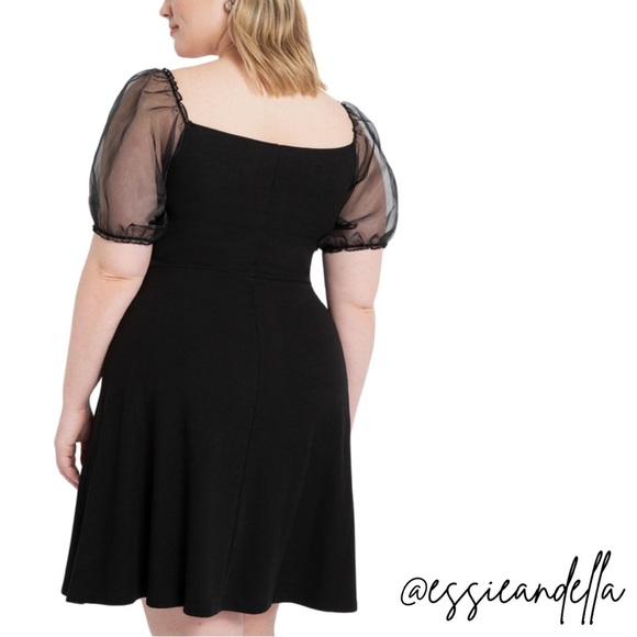 Eloquii Dresses & Skirts - ELOQUII Organza Puff Sleeve Mini Dress size 16